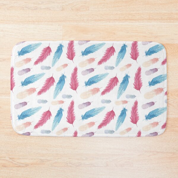 Item preview, Watecolor Feathers Pattern Pink Blue Purple Peach designed and sold by SassAndHoney.