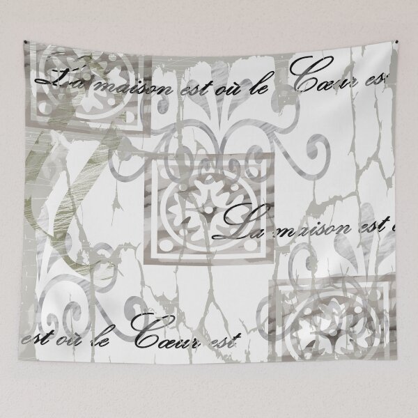 Item preview, French Script - Home is where the heart is designed and sold by Slh69.