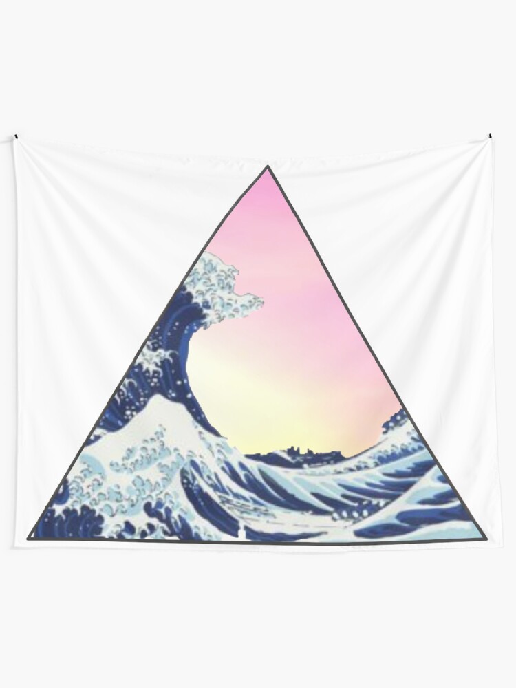sunset wave tapestry