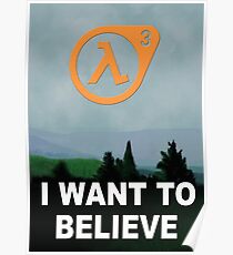 Póster Quiero creer - Half Life 3
