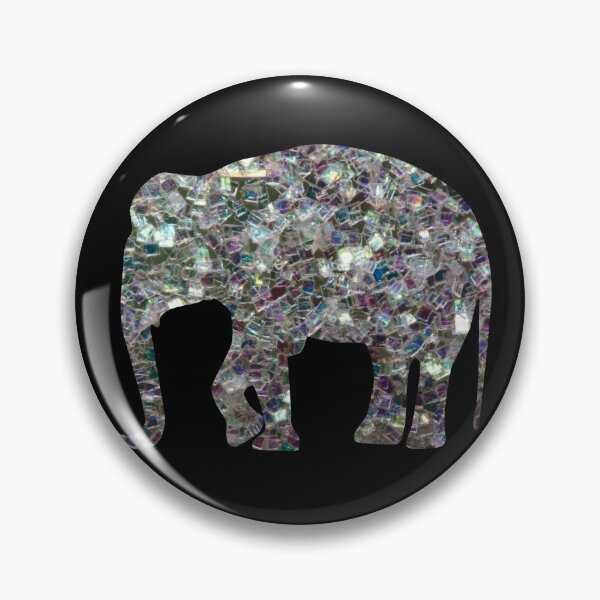 Item preview, Sparkly colourful silver mosaic Elephant faux sparkles (Photo of Glitter - Not Reflective)  designed and sold by PLdesign.