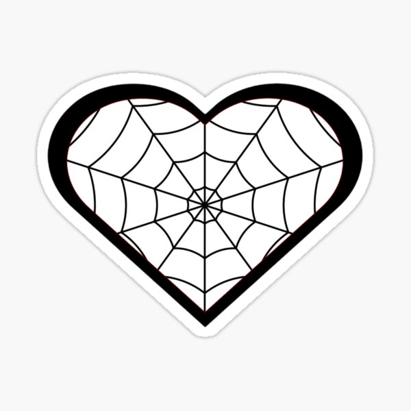 Web Heart Sticker