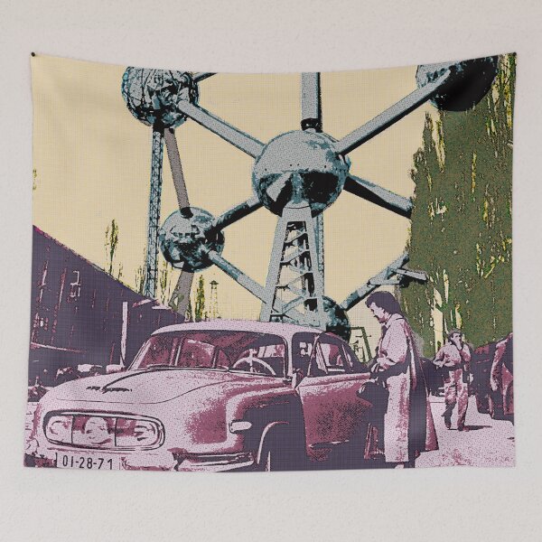 Item preview, brussels - atomium - 50's style shirt designed and sold by naiverider.