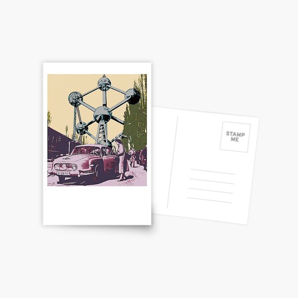 Aperçu de l'œuvre bruxelles - atomium - chemise style années 50 créée et vendue par naiverider.