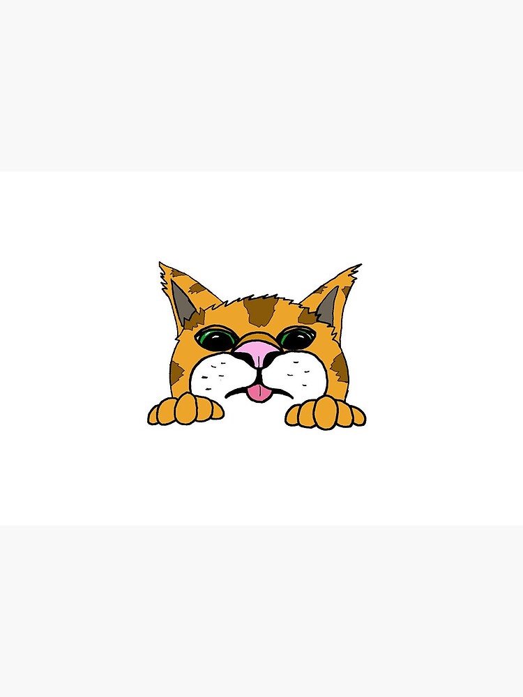 Impression Rigide Chat Qui Tire La Langue Par Arshall Redbubble