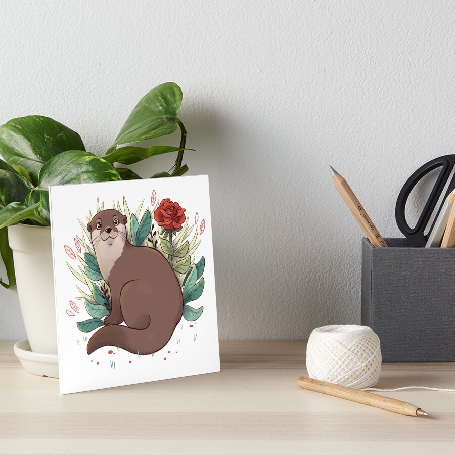 Otter Art Board Print