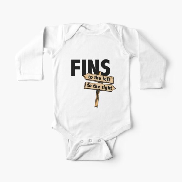 You Got Fins to the Left, Fins to the Right! Long Sleeve Baby One-Piece