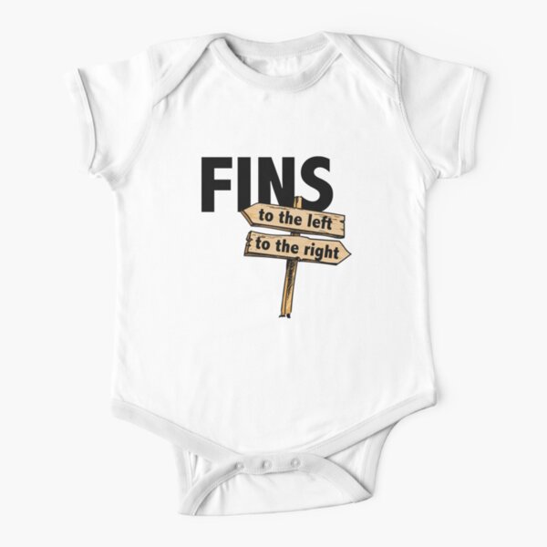 You Got Fins to the Left, Fins to the Right! Short Sleeve Baby One-Piece