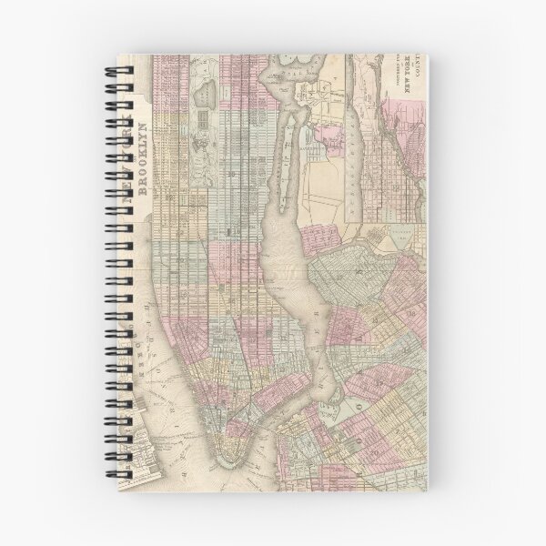 Item preview, Vintage Map of NYC and Brooklyn (1882) designed and sold by BravuraMedia.