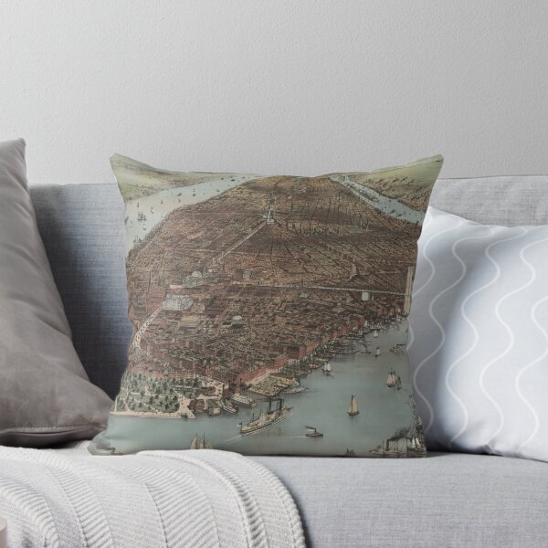 Item preview, Vintage Pictorial Map of New York City (1883) designed and sold by BravuraMedia.