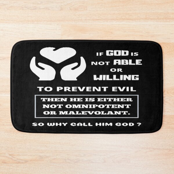 Item preview, God is not preventing evil. Omnipotent, malevolent, designed and sold by jayne0524.