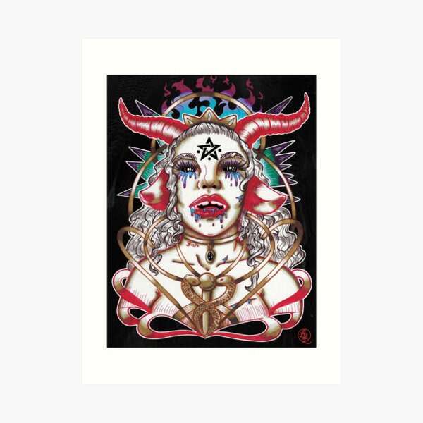 Hail (Baphomet Babe) Art Print