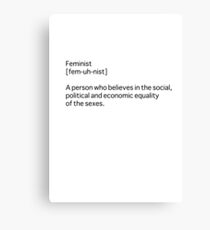 Feminist Definition Canvas Print