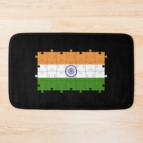 Item preview, Autism Heart Jigsaw Puzzle Flag of India designed and sold by Chakibalami.
