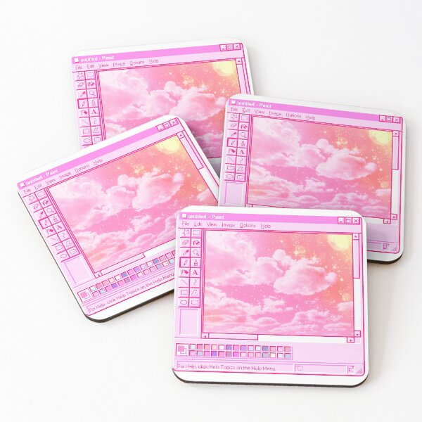 Item preview, MS Paint pastel pink aesthetic clouds designed and sold by Strawberryvery.
