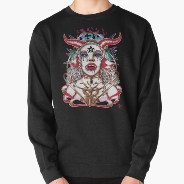 Hail (Baphomet Babe) Pullover Sweatshirt