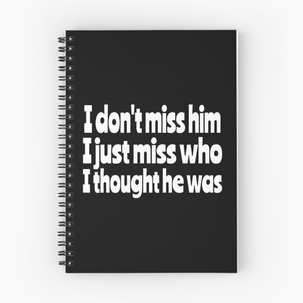 Item preview, Break Up Quote I don't Miss Him print designed and sold by RedmonsDesigns.