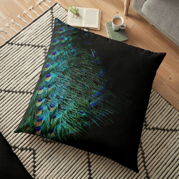 Peacock Feather Floor Pillow