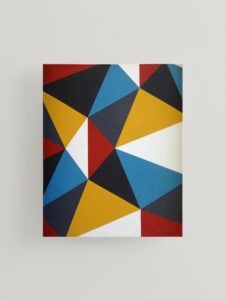Multicolored Triangle Pattern On Canvas Print
