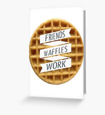 Freunde. Waffeln. Arbeit Grußkarte