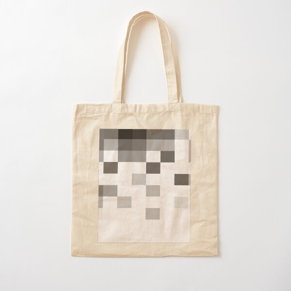 Gray Scale In Pixels Cotton Tote Bag