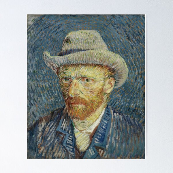 Item preview, Van Gogh Self Portrait With Grey Felt Hat - 1887 designed and sold by warishellstore.