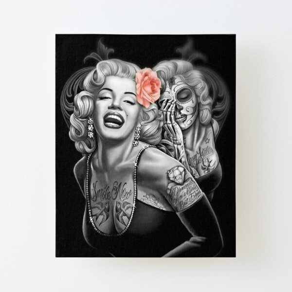 Marylin Monroe smile now cry later Canvas Mounted Print