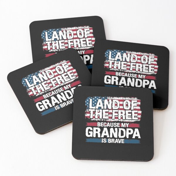 Item preview, Land of the Free Because My Grandpa is Brave - Veterans Day Shirt, 4th of July Shirt designed and sold by Maindy.