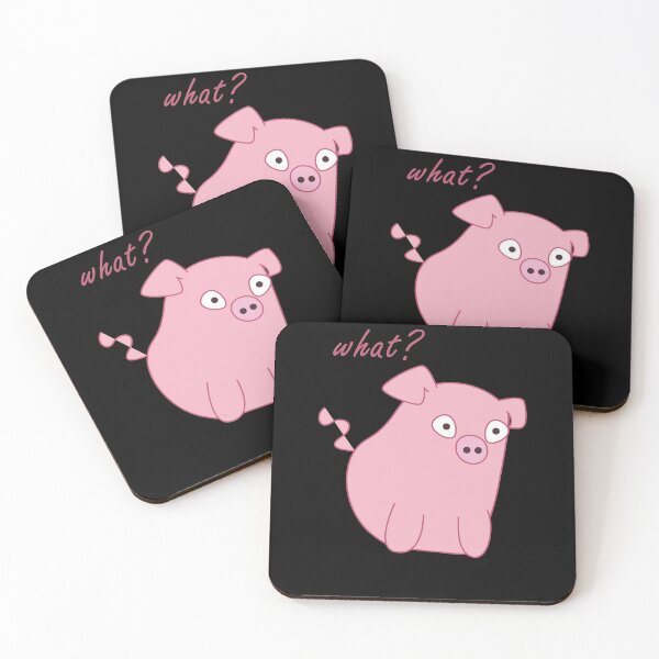 Item preview, What? Funny, cute pig design designed and sold by Maxaint.