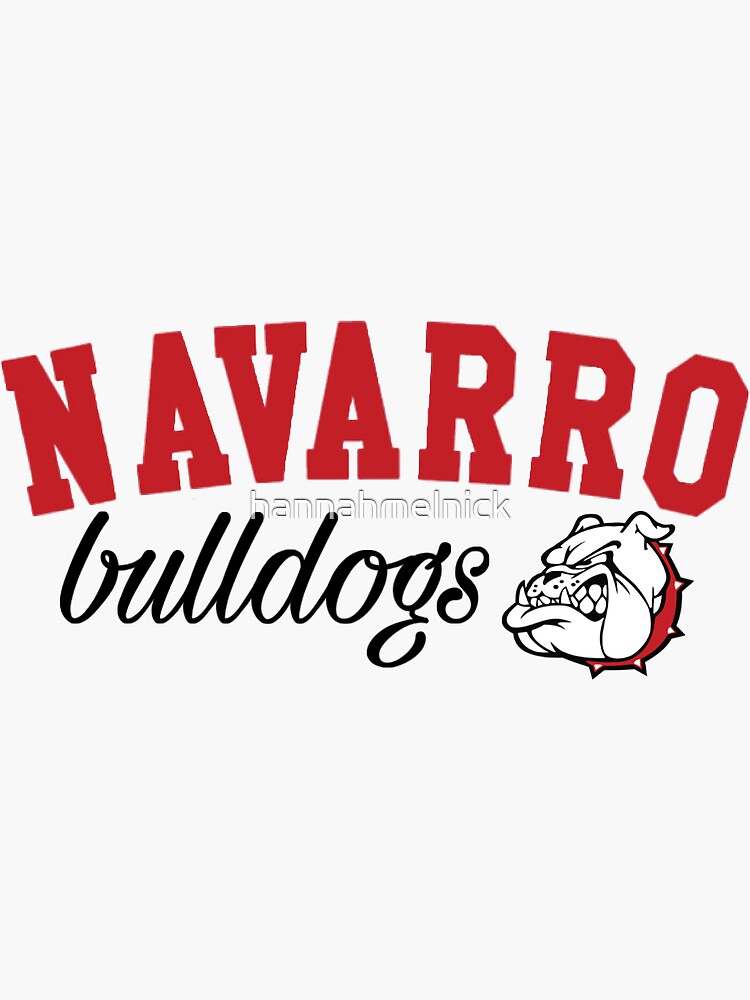 "Navarro Bulldogs" Sticker for Sale by hannahmelnick | Redbubble
