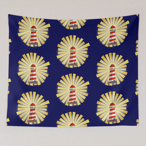 Item preview, Lighthouse with bright light rays  designed and sold by niccdefilippis.