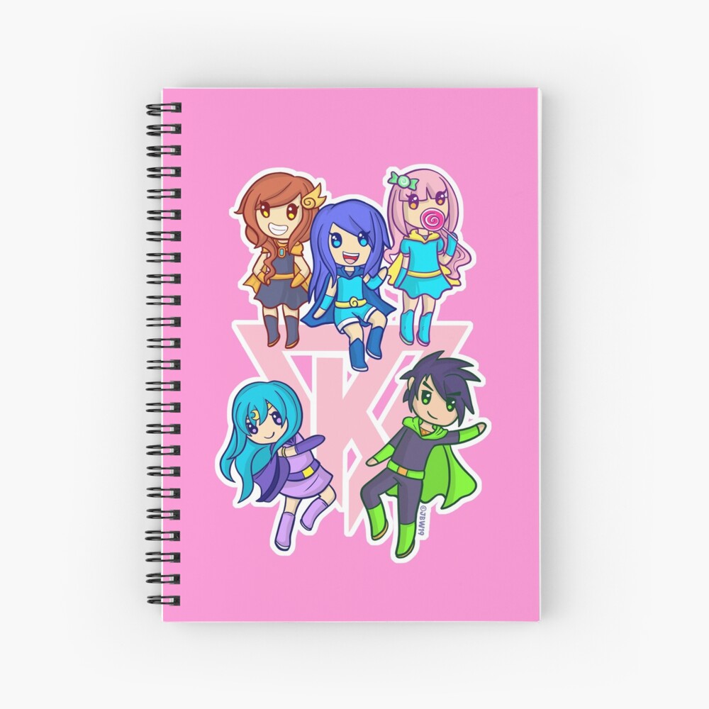 Funneh Roblox Royale High Dress Up Funneh Krew Heroes Pink Hardcover Journal By Tubers Redbubble