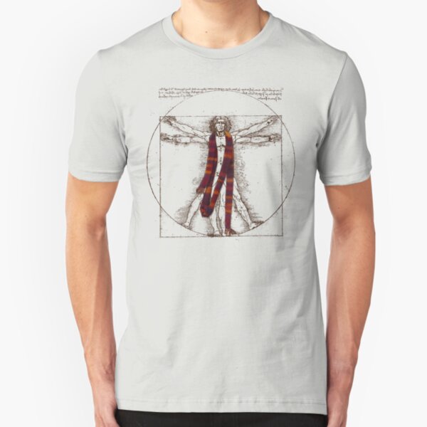 Da Vinci Meets the Doctor - "Reds" (for Light T-shirts) Slim Fit T-Shirt