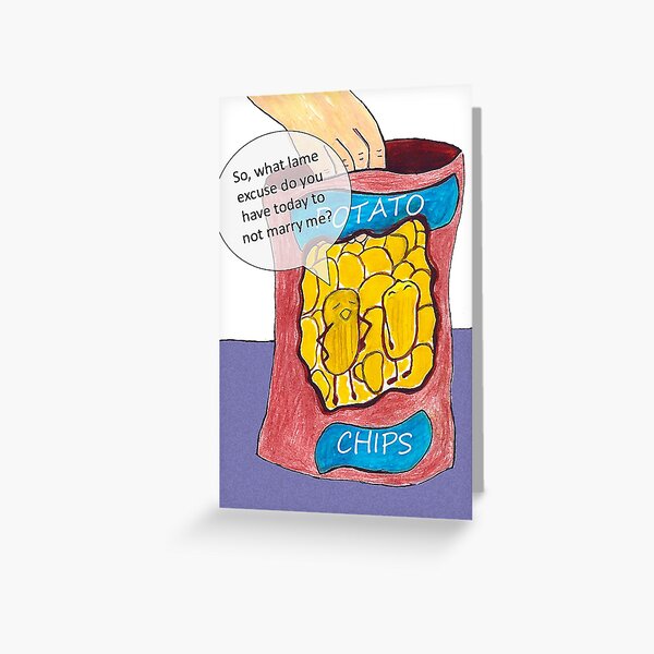 Potato Chip Commitment Issues Greeting Card