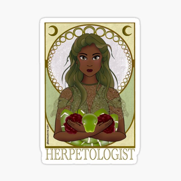 Herpetologist (Art Nouveau) Sticker