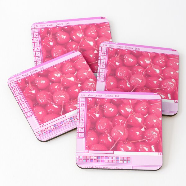 Aperçu de l'œuvre MS Paint Windows pink aesthetic cherries créée et vendue par Strawberryvery.