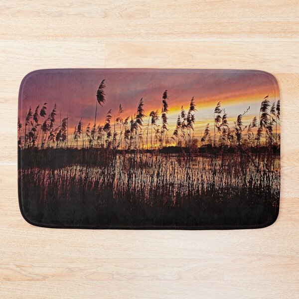 Item preview, Reed canes along the marsh at sunset designed and sold by xophotography.