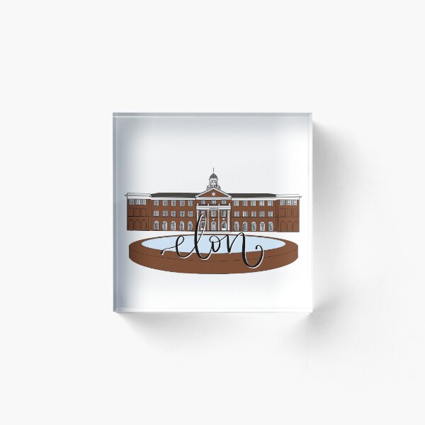 Elon Alamance Fountain Color Acrylic Block