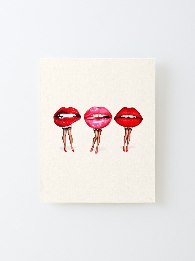 Alternate view of Lip Pin-Ups Mounted Print