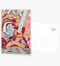 Samurai-Mond Postkarten
