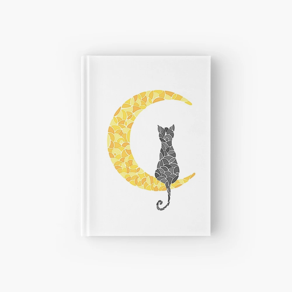 Black Cat on the Moon Notebook: Lined Journal & Diary, Galaxy Cat and Moon  Notebook, Crescent Moon and Cat Journal by Krystine Marie