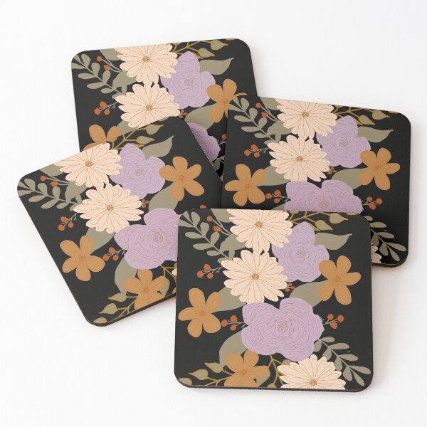Item preview, Floral on black designed and sold by Wildflower Loft.