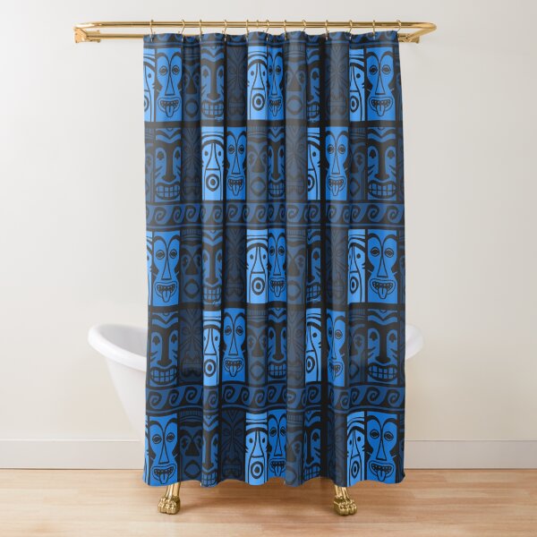Blue Tikis! Shower Curtain