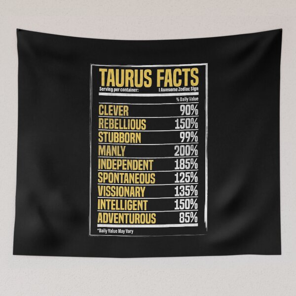 Item preview, Taurus Facts - 1 Awesome Zodiac Sign - Serving per Container designed and sold by Maindy.