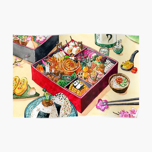Osechi Japanese New Year Bento Poster