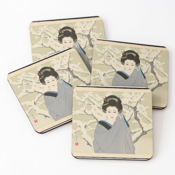 Item preview, Shimura Tatsumi Two Subjects Japanese Women Snow  designed and sold by RBEnt.