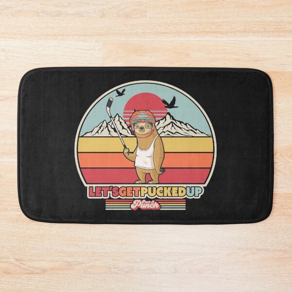 Item preview, Ice Hockey Sloth Design. Retro Style Let's Get Pucked Up Product designed and sold by PackAPunch.