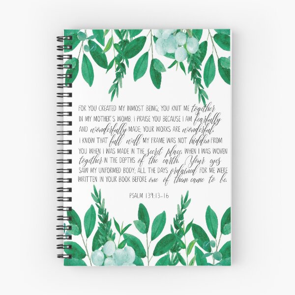 Item preview, Psalm 139:13 - 16 For You Created My Inmost Being, Bible Verse Wall Art, Scripture Art, Inspirational Quote, Christian Home Decor, Watercolor Greenery designed and sold by Dzhenka-Balimez.