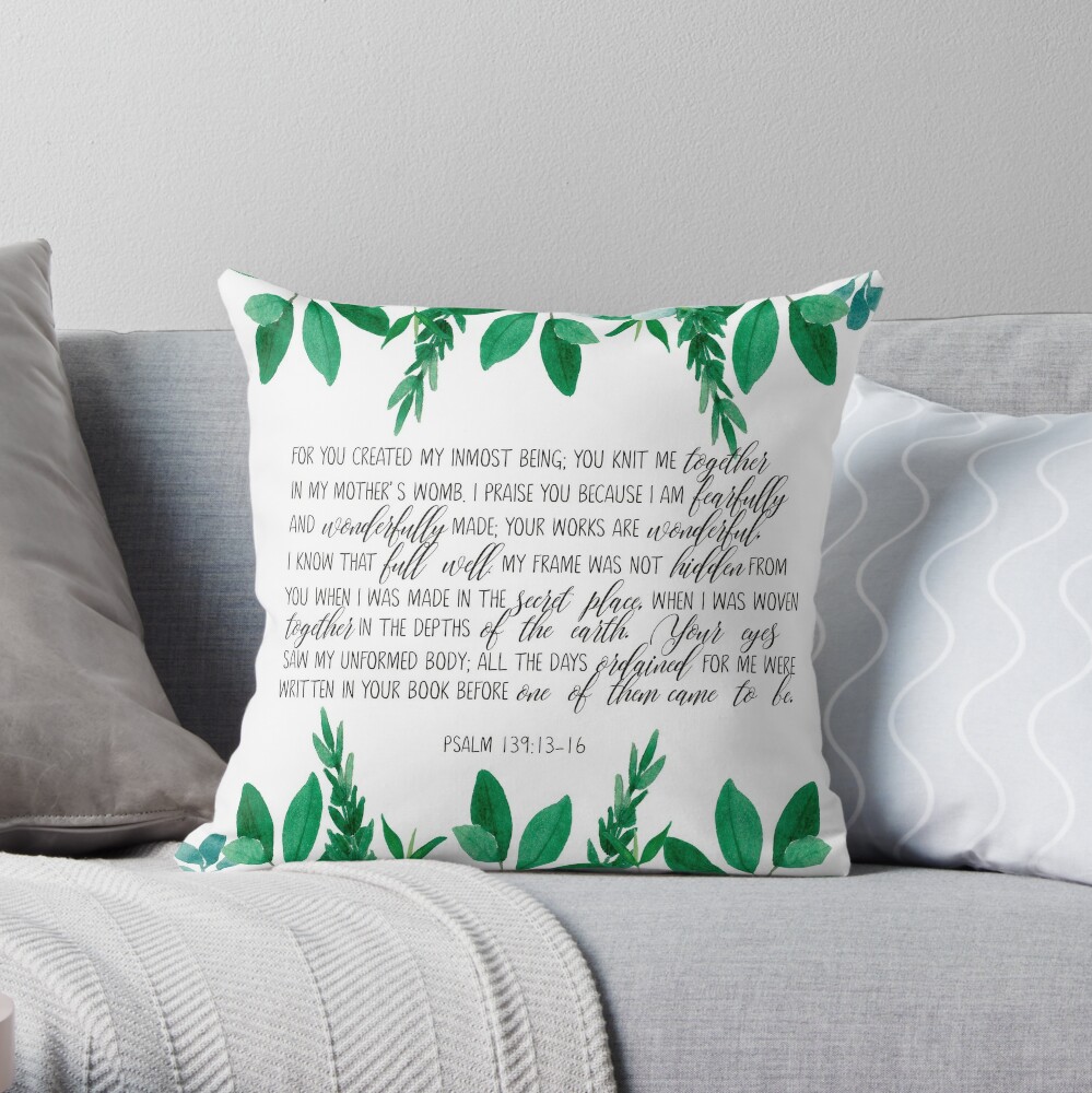 Inspirational Bible Quotes Throw Pillows 18x18 Set 