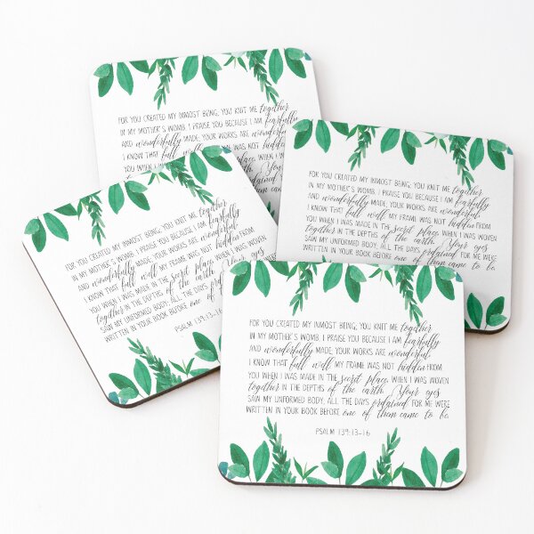 Item preview, Psalm 139:13 - 16 For You Created My Inmost Being, Bible Verse Wall Art, Scripture Art, Inspirational Quote, Christian Home Decor, Watercolor Greenery designed and sold by Dzhenka-Balimez.